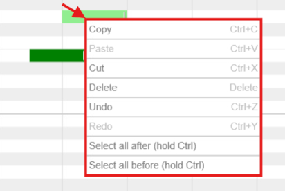 Context menu