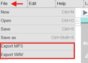 Audio export